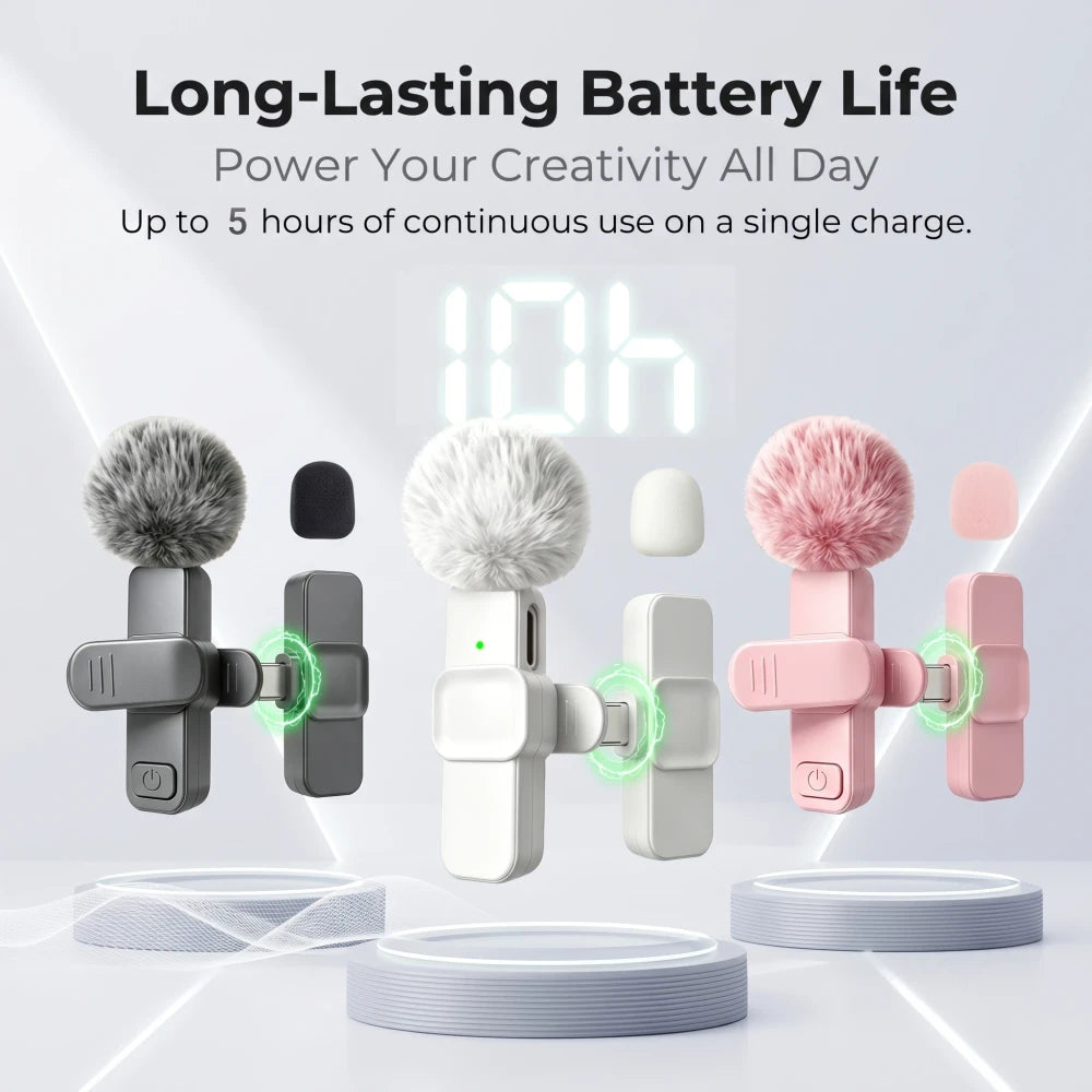 Wireless Lavalier Microphones for IPhone, Android, IPad